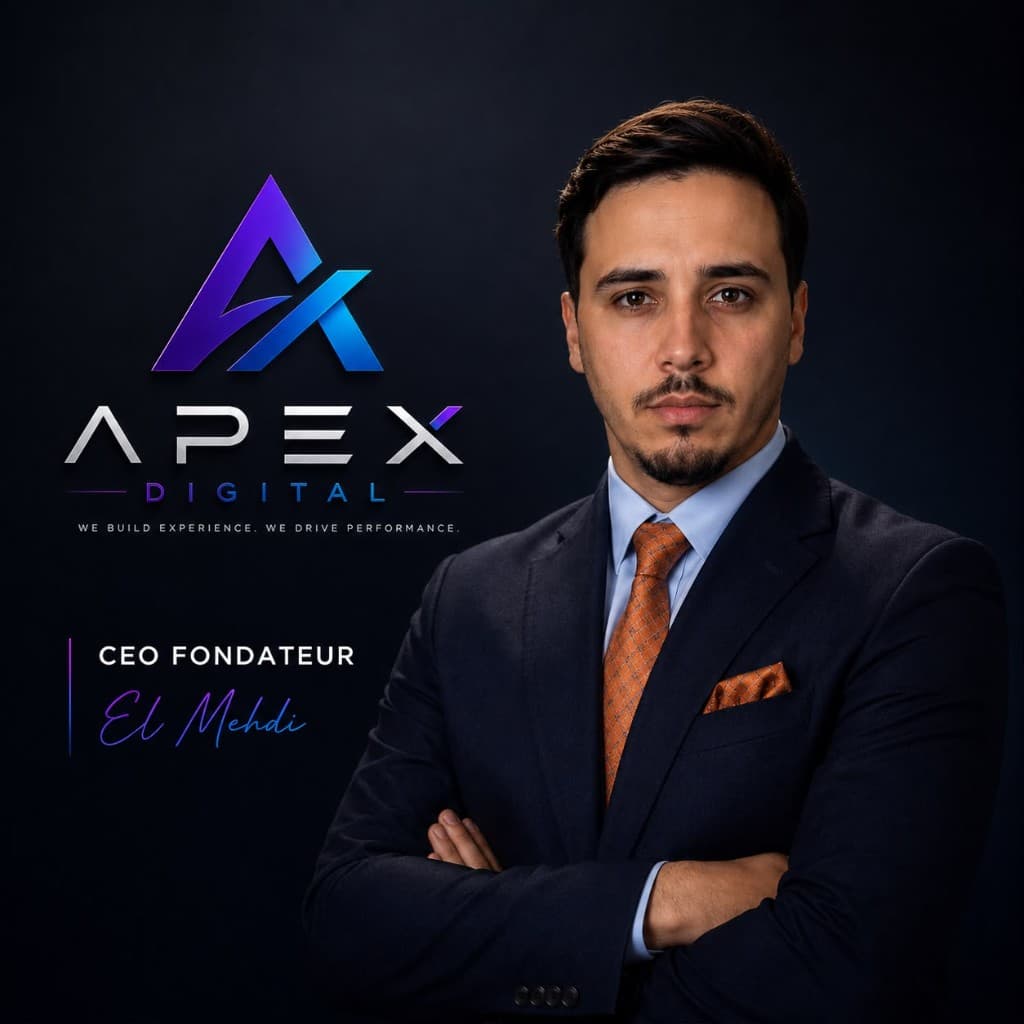 El Mehdi Foum-Errabah — CEO et fondateur d'APEX Digital Maroc Agency, portrait officiel